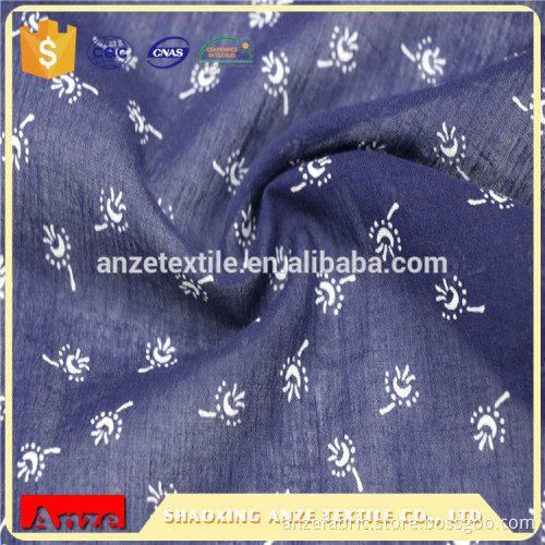 Tissu en gaze de coton de couleur Mazarine de haute qualité